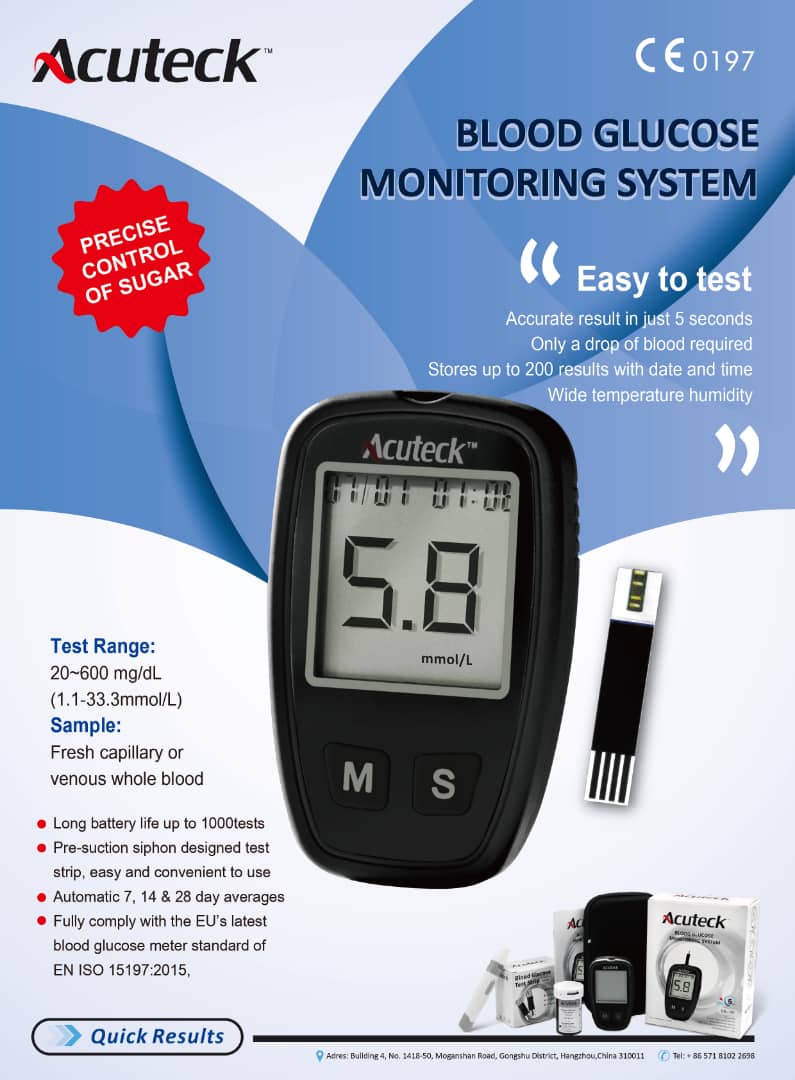 Image: Acuteck Blood Glucose Monitoring - A reliable device for accurate blood glucose measurement and monitoring