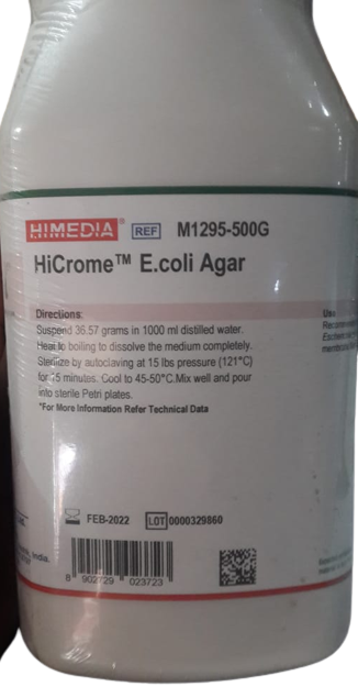 Image: HiChrome Ecoli Agar 500gm - A 500-gram quantity of laboratory media used for various scientific applications