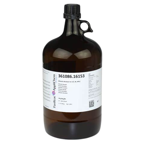 Image: Ethanol Absolute 2.5ltr - A container of high-purity ethanol suitable for various laboratory and industrial applications