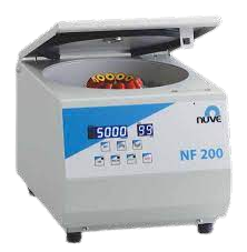 Image of the Nuve NF 200 - A high-quality centrifuge manufactured in Turkey for precise laboratory sample separation and analysis